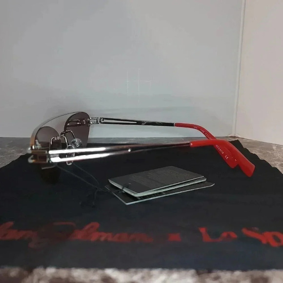 Adam Selman X Le Specs | The Coupe Cat-Eye Red and  Silver Sunglasses - NWT - Picture 6 of 16